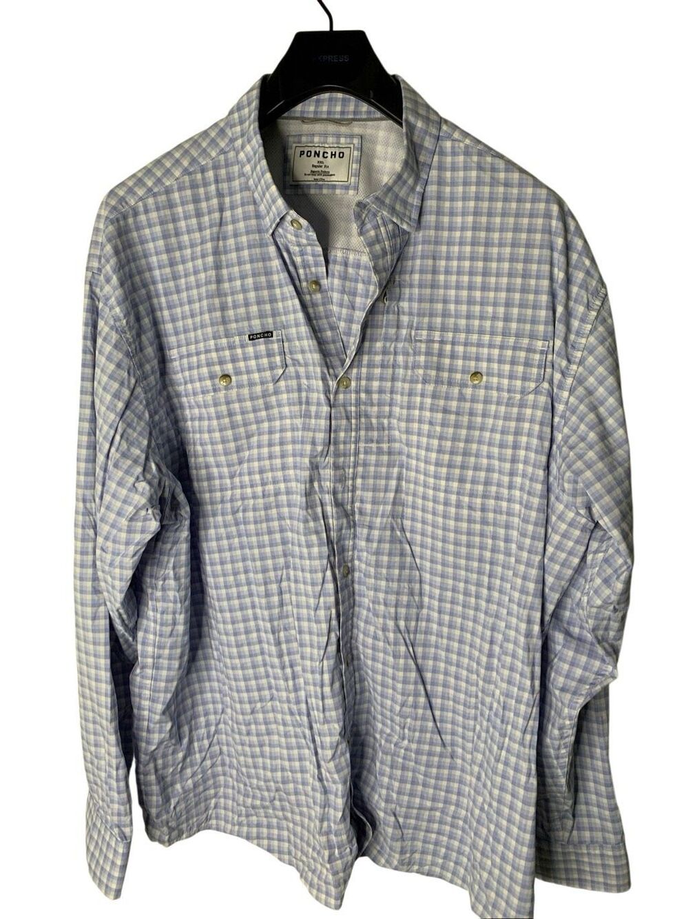 Poncho button down shirt regular fit men's size XXL